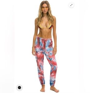 Aviator Nation WOMEN'S LIGHT WEIGHT HAND DYED Sweatpants Small new